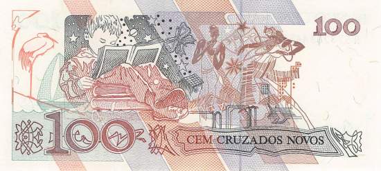 100 Cruzados Novos 1989